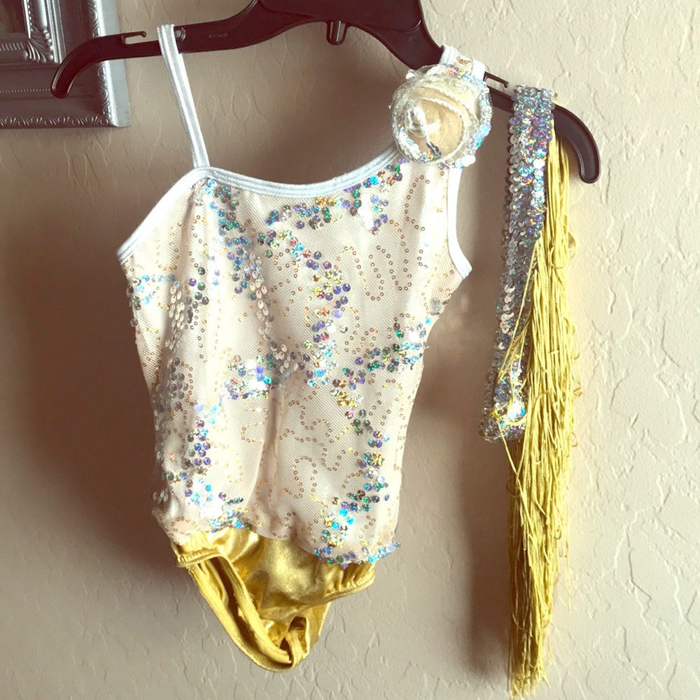 Gold dance outfit